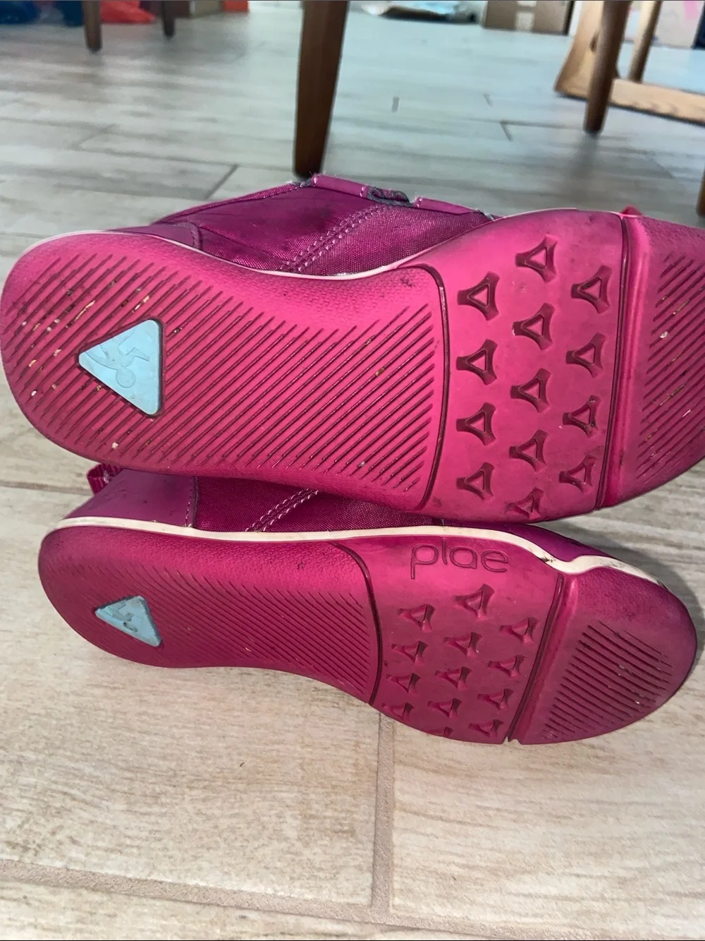 Plae Lucien Kid Pink Festival Fuchsia Velcro Athletic Shoes Size 11.5 Retail $65